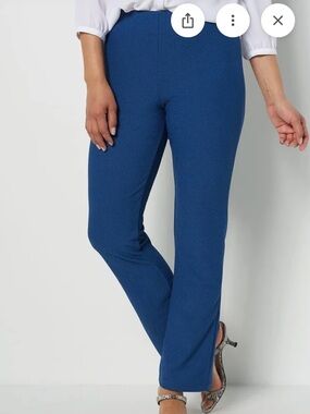 NWT $50 MED Legacy Indigo Blue Pull On Diamond Pattern Stretch Pants